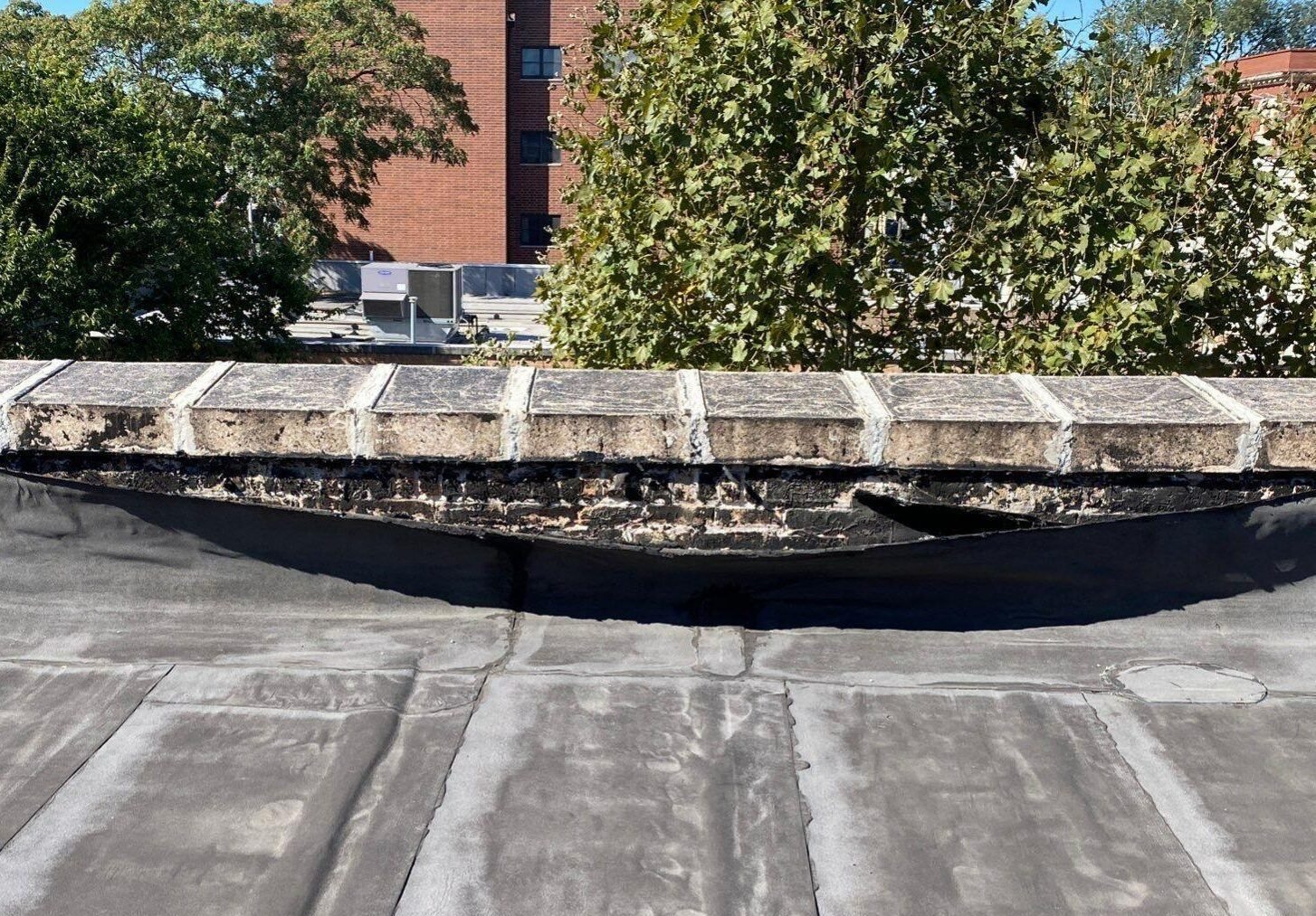 failure of flat roof system